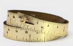 WRIST RULER 14 INCHES 36 CM gold