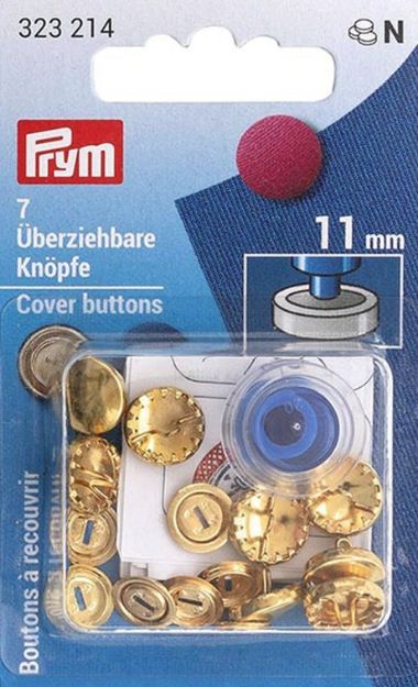 Bild von PRYM ÜBERZIEHBARE KNÖPFE 11 MM gold