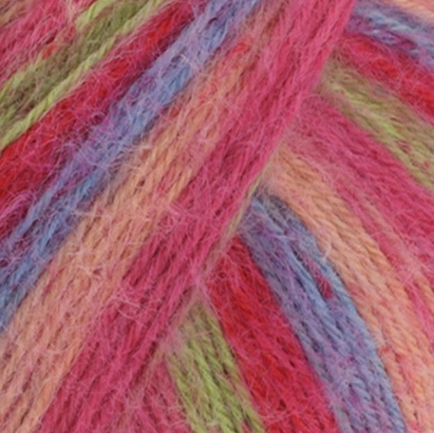 LANA GROSSA COSY SOCKS MULTI STRIPES – Pink · 152