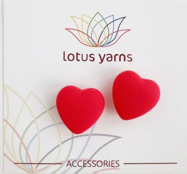 THE YARN SPECIALIST POINT PROTECTORS Herz leuchtrot