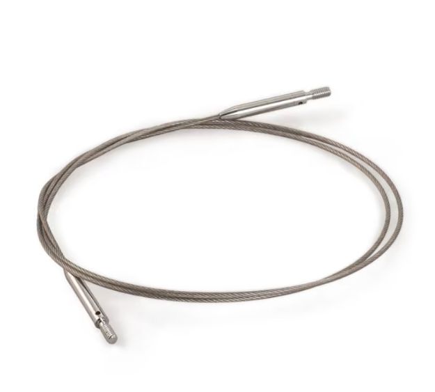 Bild von KNIT PRO VARIO Nadelseil fein Stahl Silber 360 drehbar
