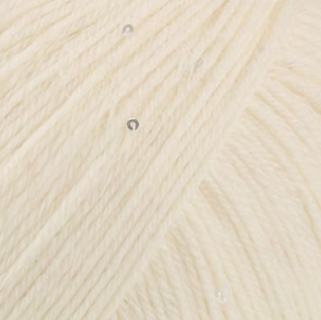 LANA GROSSA MEILENWEIT MERINO PAILLETTES – Rohweiss · 2308